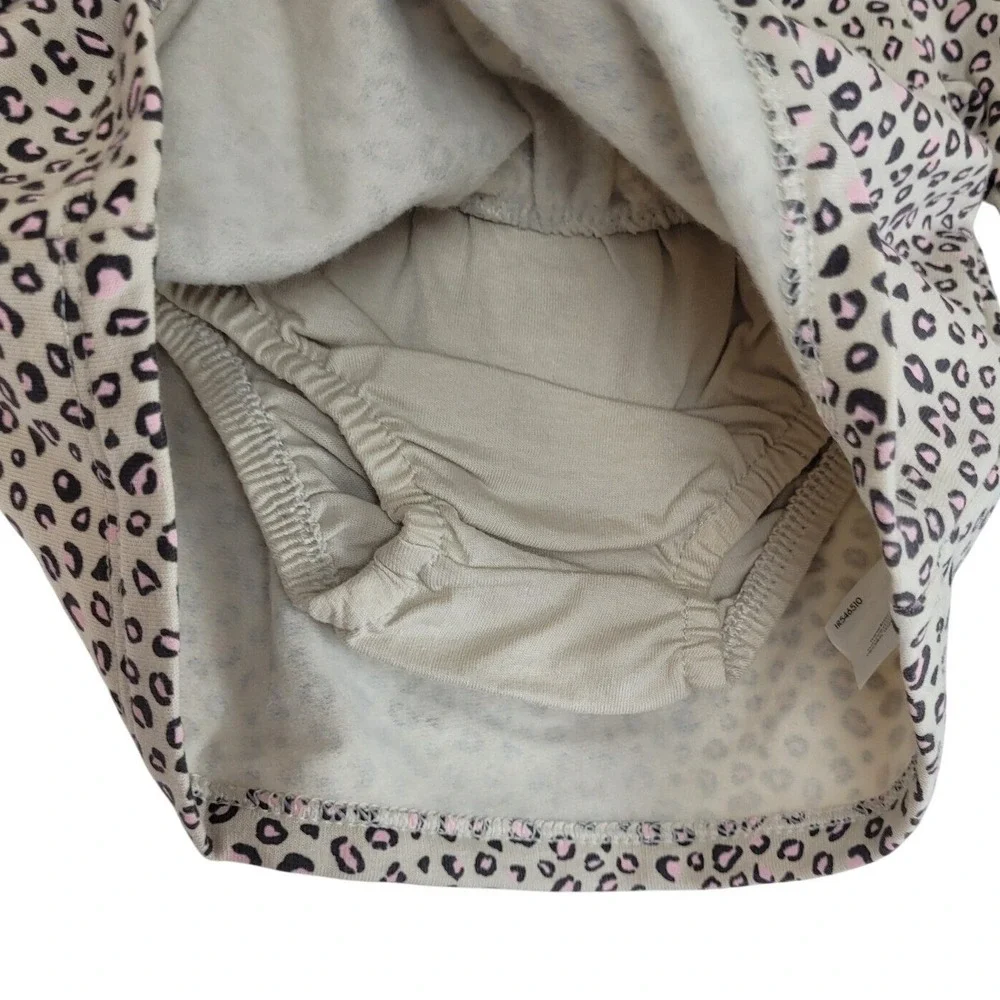 Carter's Baby Girls Newborn 2-pc dress Set animal print leopard diaper cover tan